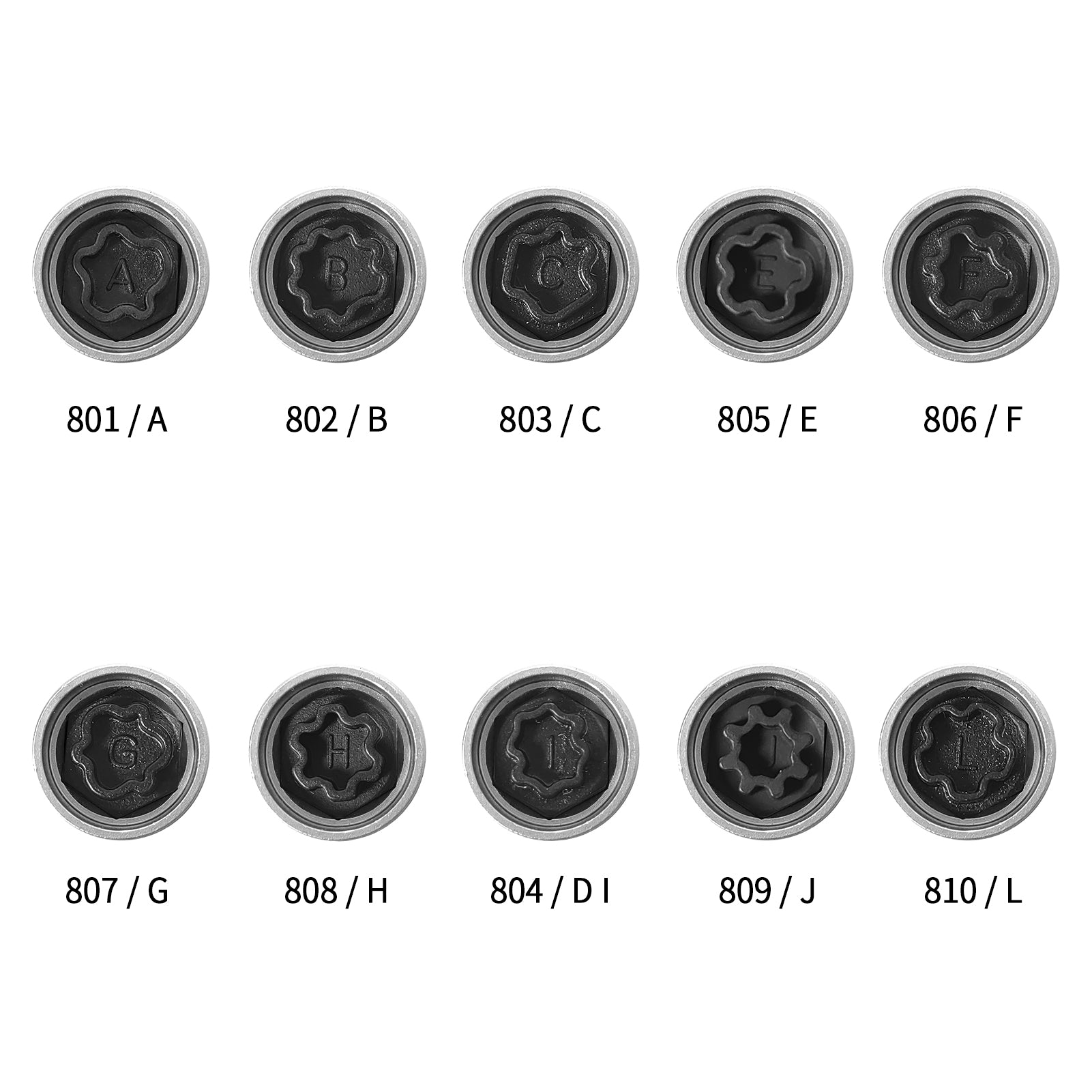 Anti-theft Screw Socket Wrench Tool Security Master Locking Wheel Nut Key 801 / A 17mm Socket Replacement for Audi A6 A3 A4 A5 TT