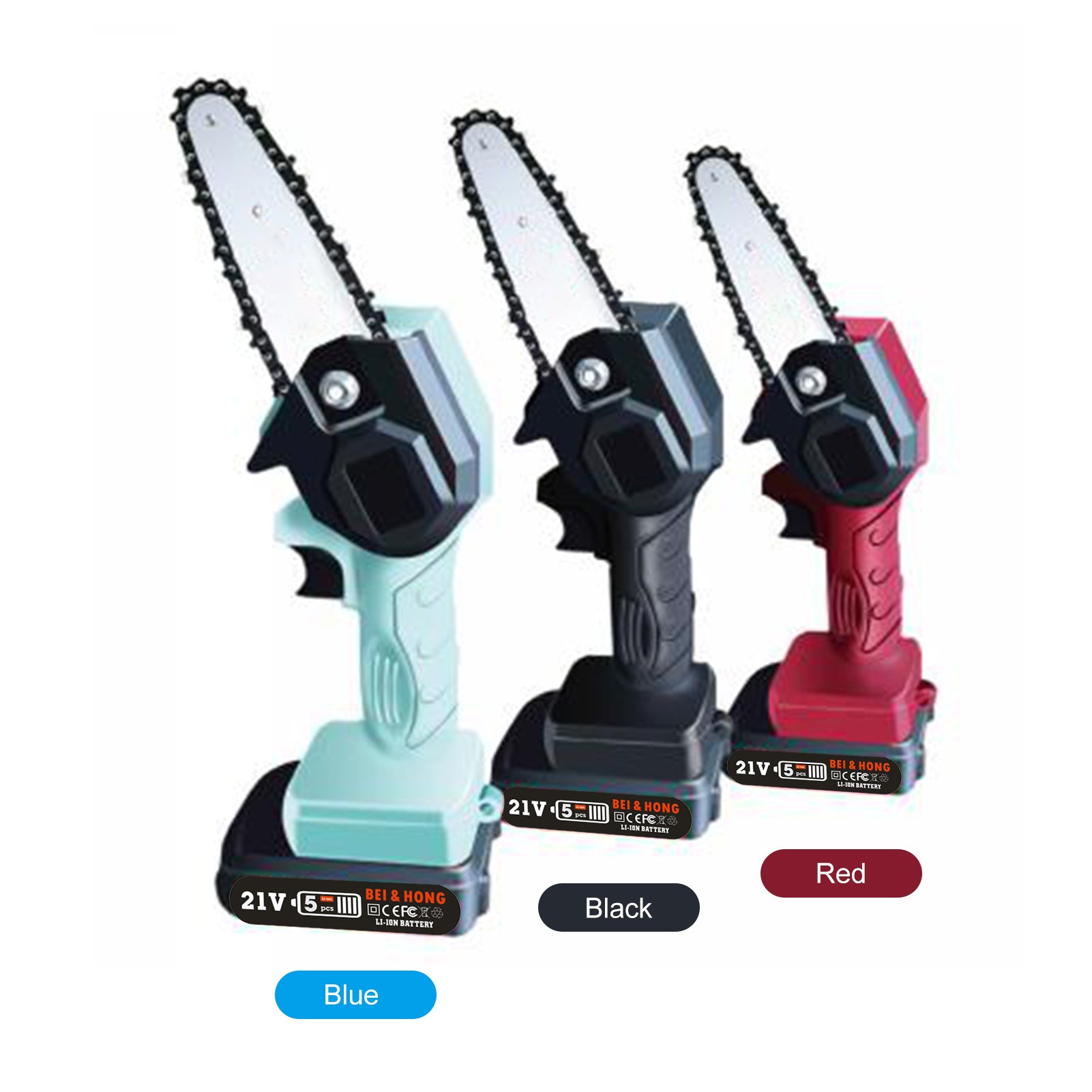 4in 550W Mini Electric Chainsaw Rechargeable Cordless Wood Cutter Portable One-Hand Woodworking-Saw for Gardening Pruning Trimming