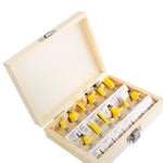 12pcs Milling Cutter Router Bit Set Wood Cutter Carbide 1/4inch 8mm Shank Optional Mill Woodworking Trimming Engraving Carving Cutting Tool