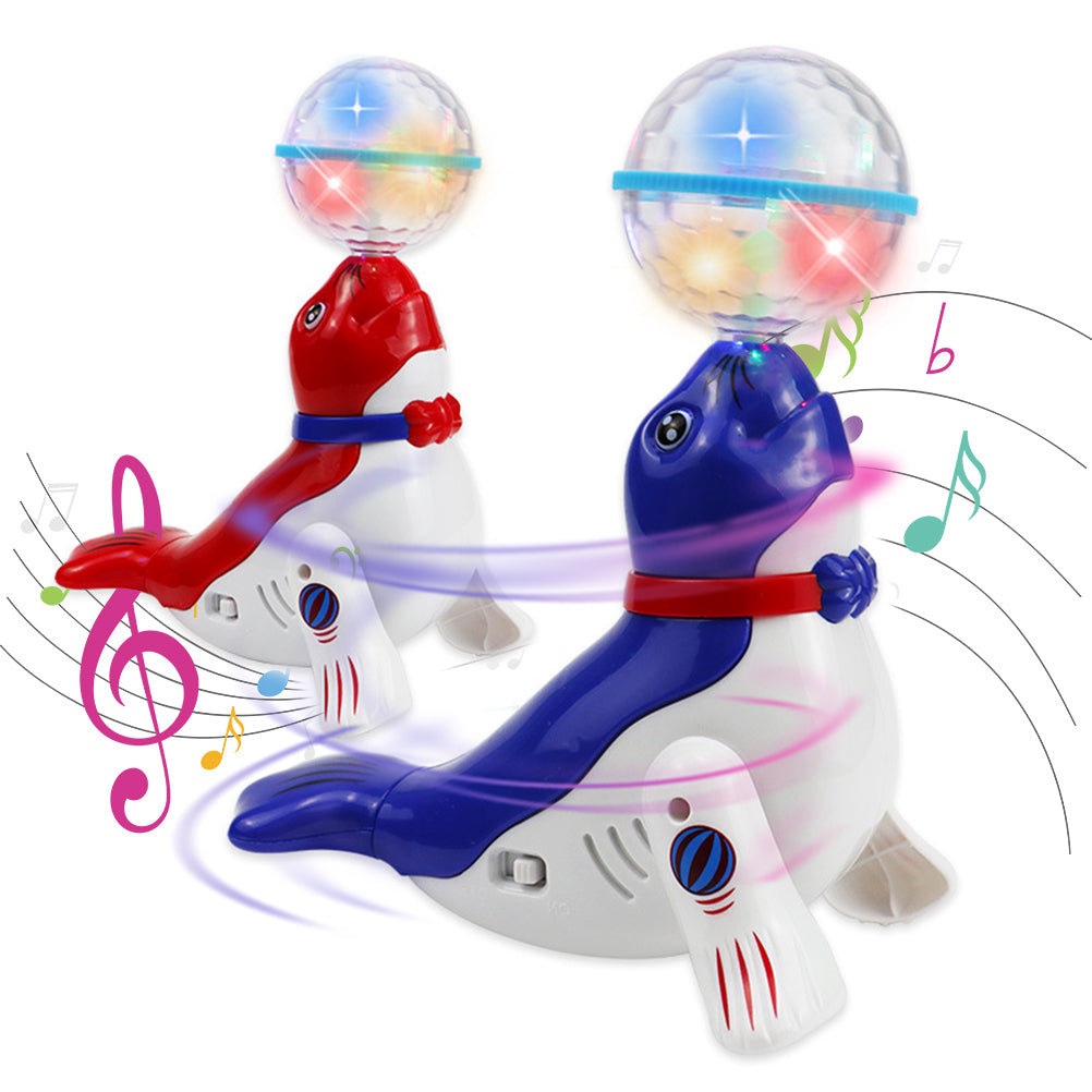 Top Ball Sea  Puppy Electric Toy Rotatable Electric Musical Singing Dog Toy Christmas Gifts for Friends and Kids