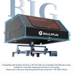 SCULPFUN B1 Laser Engraver Enclosure Smokeproof Fireproof Protective Cover with Powerful Suction Fan Large Size 680x765x380mm  Suitable for Sculpfun S6, S6 pro, S9, S10, S30 Laser Engraving Machine Compatible with ATOMSTACK /XTOOL/ Ortur Most of The Engra