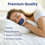 Adellina Dream Mouth Sleep Tape — Premium Soft Micropore, Large (30 Tapes)
